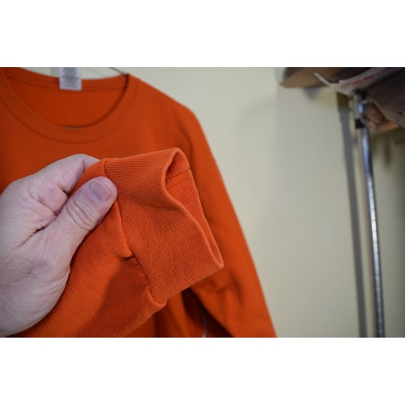 Vintage Y2K UVA University of Virginia Orange Crewneck Sweatshirt Mens L Jerzees - Picture 5 of 14